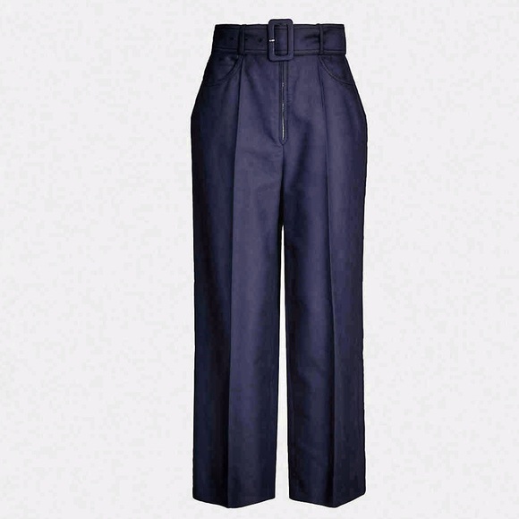 Sandro NWT Cropped Belted High-Waist Trousers, 28 - Picture 2 of 14